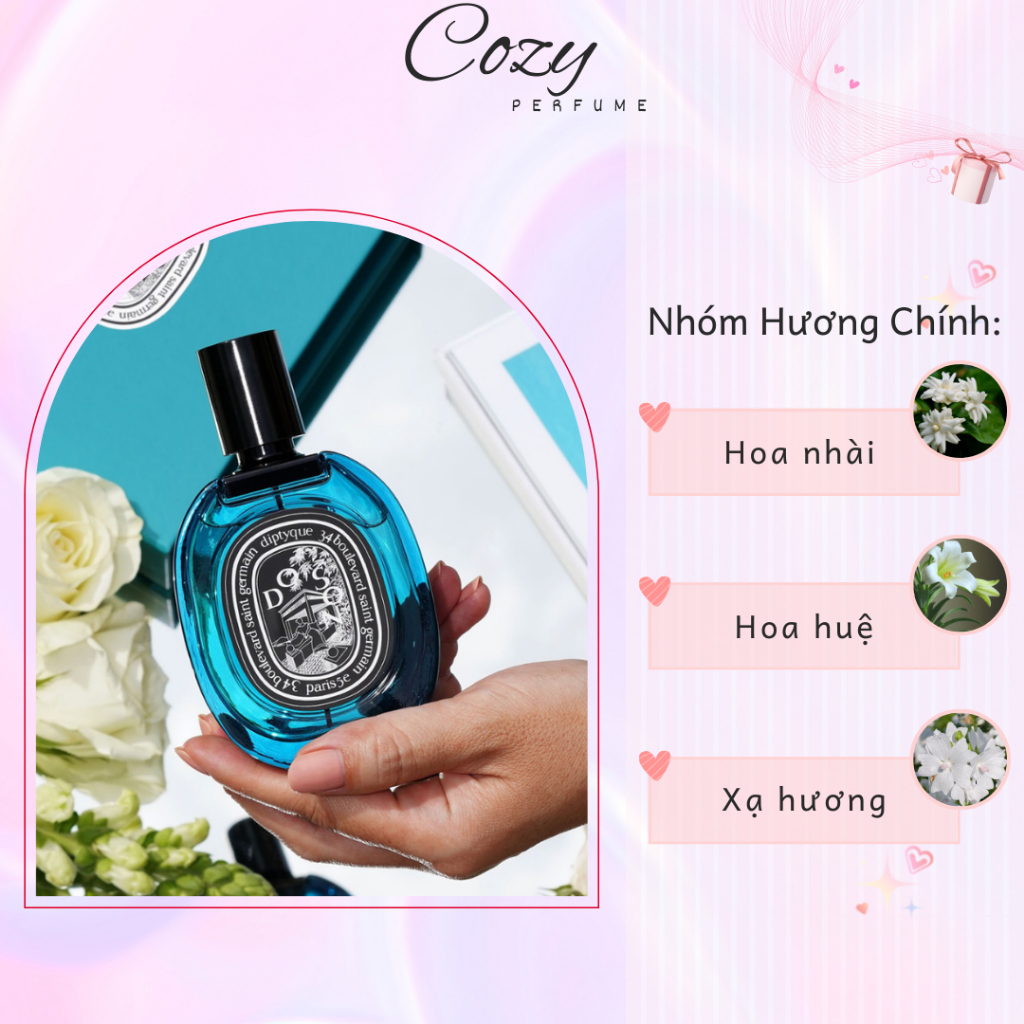 Nước hoa nữ Diptyque Do Son Limited Edition Chiết 5ml/10ml Hương thơm Ngọt ngào - Cozy Perfume