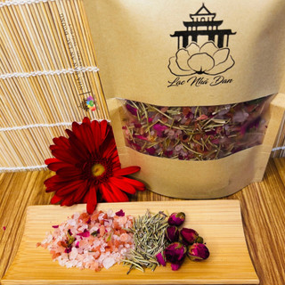 1Kg muối ngâm chân thảo dược làm ấm chân, muối ngâm tắm thảo dược hương thảo hoa hồng
