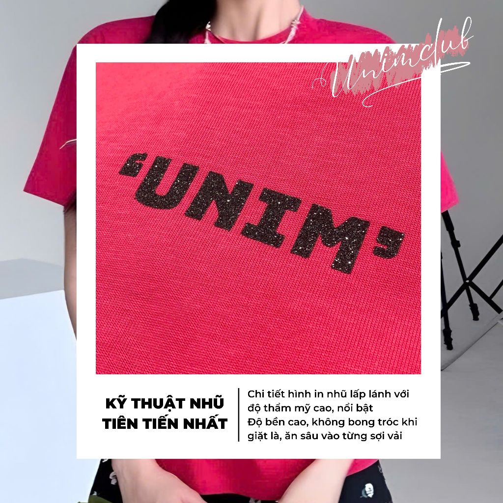 [Tặng Kèm Nơ] Áo Thun Nơ Lụa In Kim Tuyến Unim Club Hottrend Nhiều Màu Vải Cotton 250 Gsm Cao Cấp - APNKT