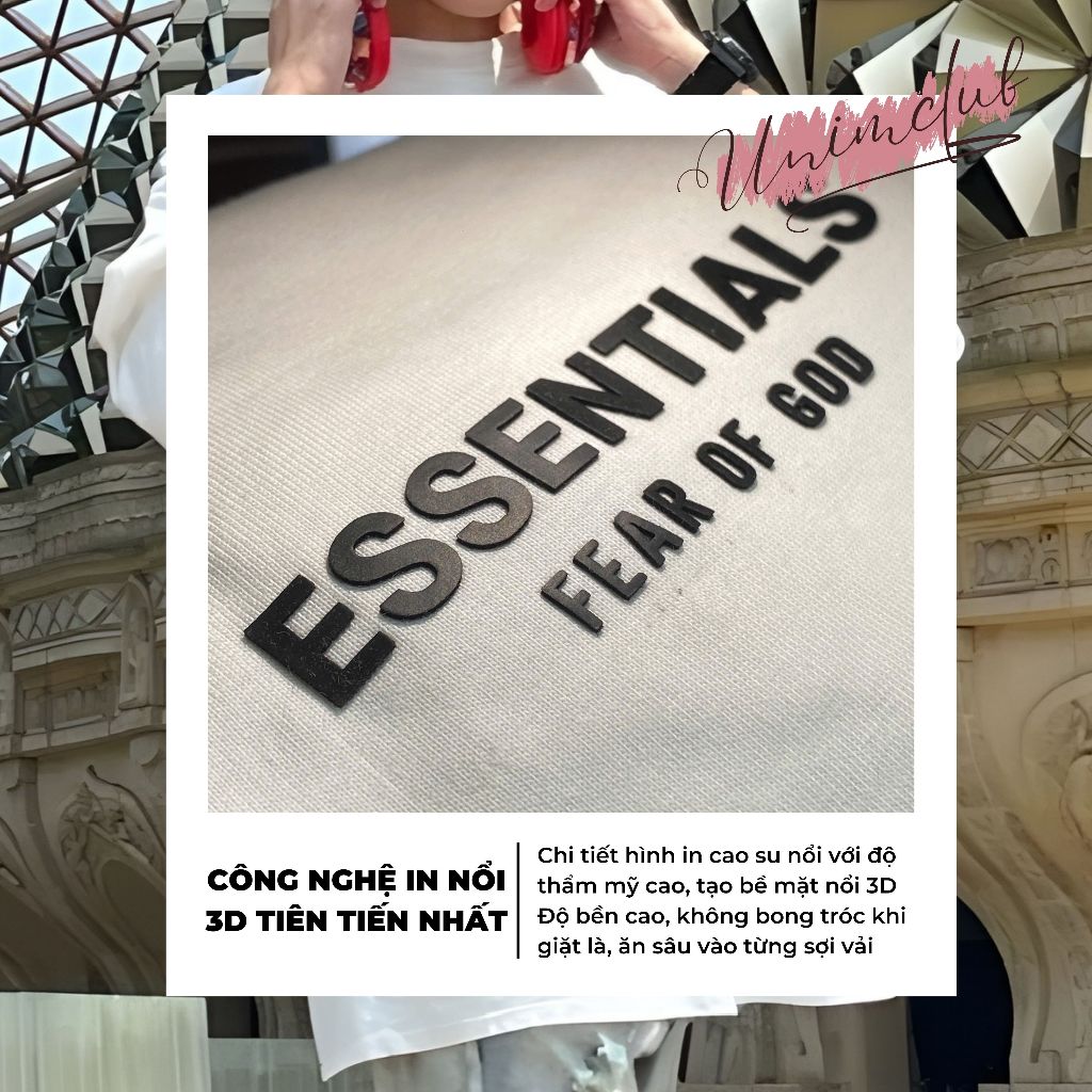 [In Cao Su Nổi] Áo Sweater Essentials 1977 In Nổi Cao Su Form Unisex Vải Nỉ Chân Cua CVC Cao Cấp UnimClub - SW23