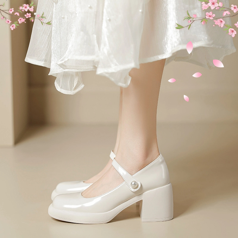 🔥Còn hàng🔥Giày Mary Jane nữ 7p,Giày cao gót nữ 7p,Trắng đen và đỏ(cỡ 35-40)