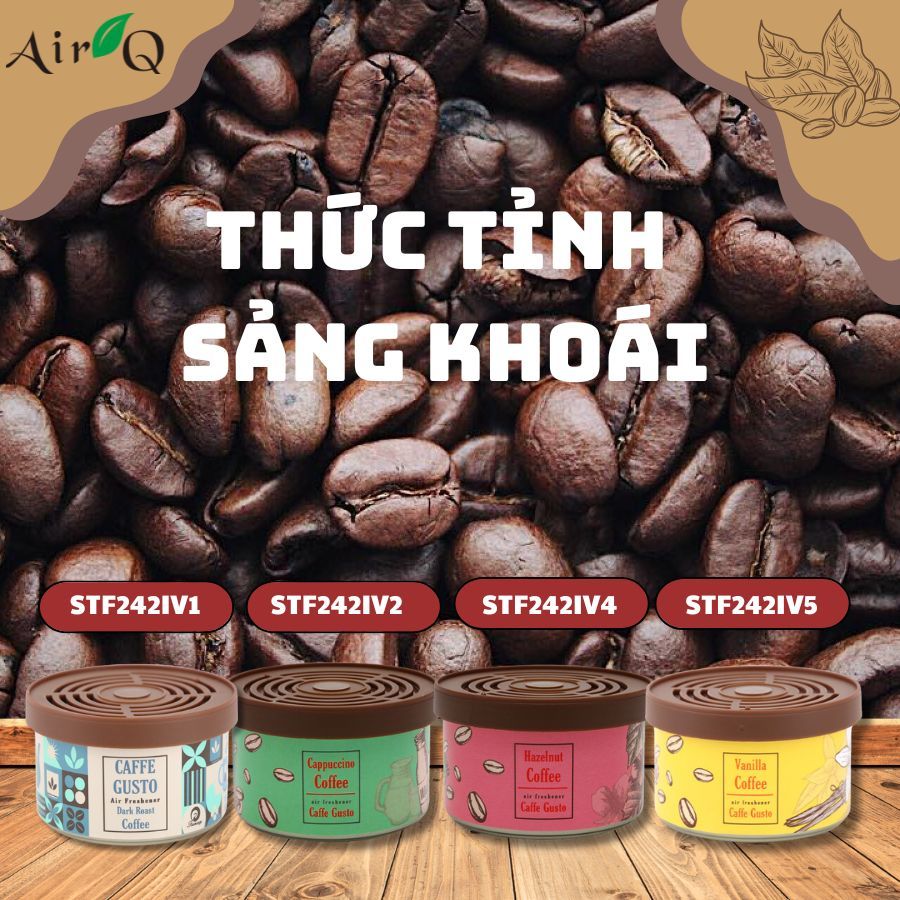 Sáp Thơm Ô Tô AIRQ Caffe Gusto No242Iv1 Cà Phê Đen 36g