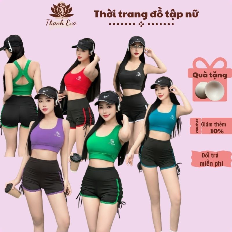 [Có size to]Bộ thể thao tập gym, aerobic, đi bơi... TT sport 2 chất thun poly co giãn siêu tôn dáng