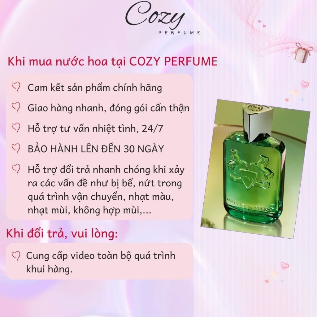 Nước hoa unisex Parfums de Marly Greenley Chiết 5ml/10ml Hương thơm Hấp dẫn, Tinh tế - Cozy Perfume