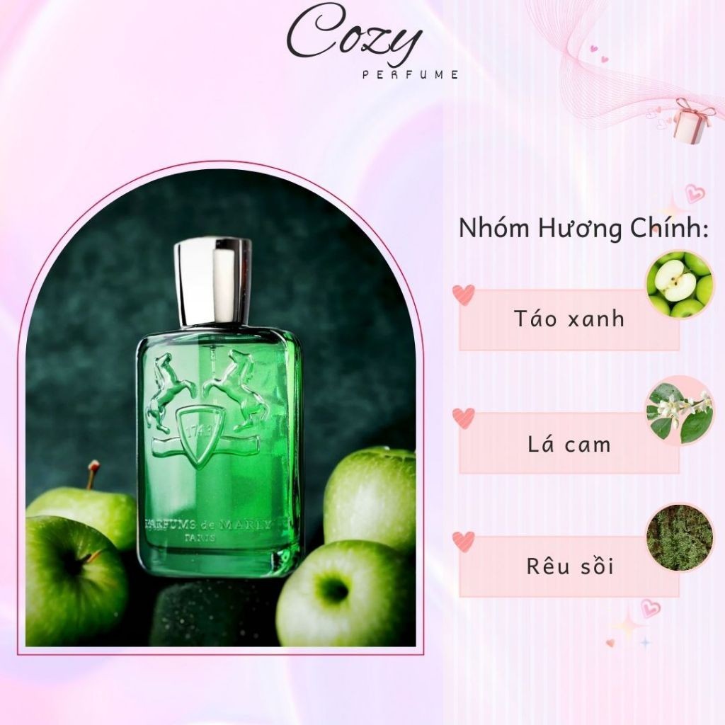 Nước hoa unisex Parfums de Marly Greenley Chiết 5ml/10ml Hương thơm Hấp dẫn, Tinh tế - Cozy Perfume