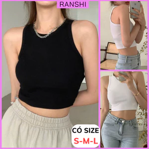 Áo Croptop Ba Lỗ RANSHI crt Khoét Nách Ôm Body Sexy Quyến Rũ Chất Thun Gân Dày Dặn - RA298