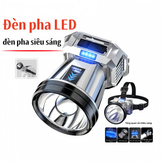 Đèn pha LED, đèn pha siêu sáng, công suất cao, chống thấm nước, có thể sạc lại, có thể xoay, dễ dàng mang theo khi cắm t