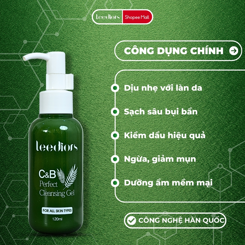 Ảnh Sữa rửa mặt Hàn Quốc Leediors 120ml: Dịu nhẹ, Sạch sâu, Tăng độ ẩm Da, Se khít Lỗ chân lông 2