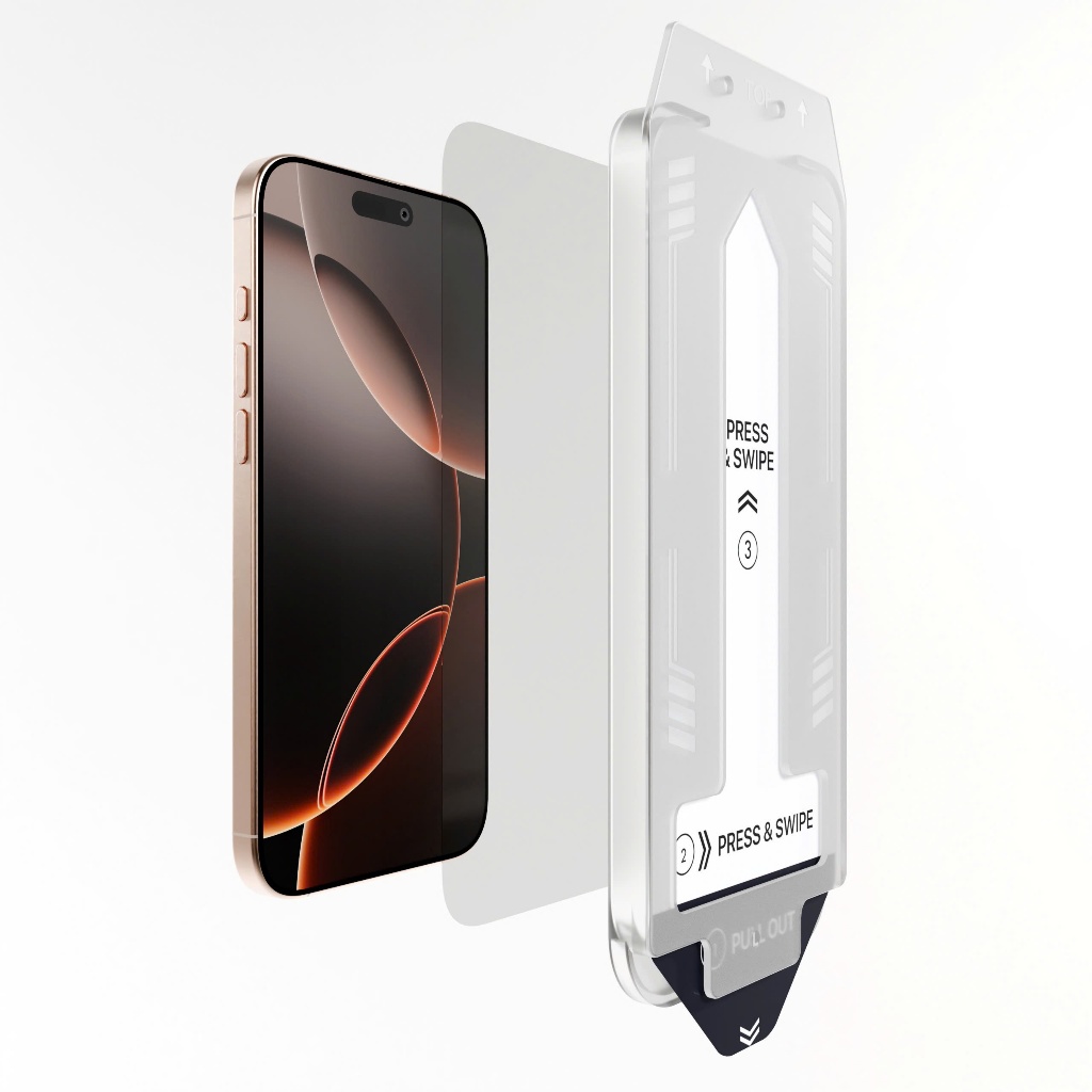 Kính cường lực iPhone 16 series SLIMCASE chính hãng - Kèm khung tự dán, Chống nhìn trộm, chống trầy xước, độ cứng 9H