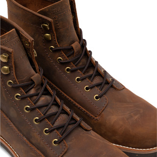 Giày da nam FTT Leather da bò sáp dáng Work Boots màu nâu đế cao cấp chống trơn trượt F705