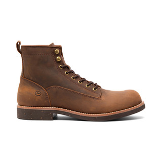 Giày da nam FTT Leather da bò sáp dáng Work Boots màu nâu đế cao cấp chống trơn trượt F705