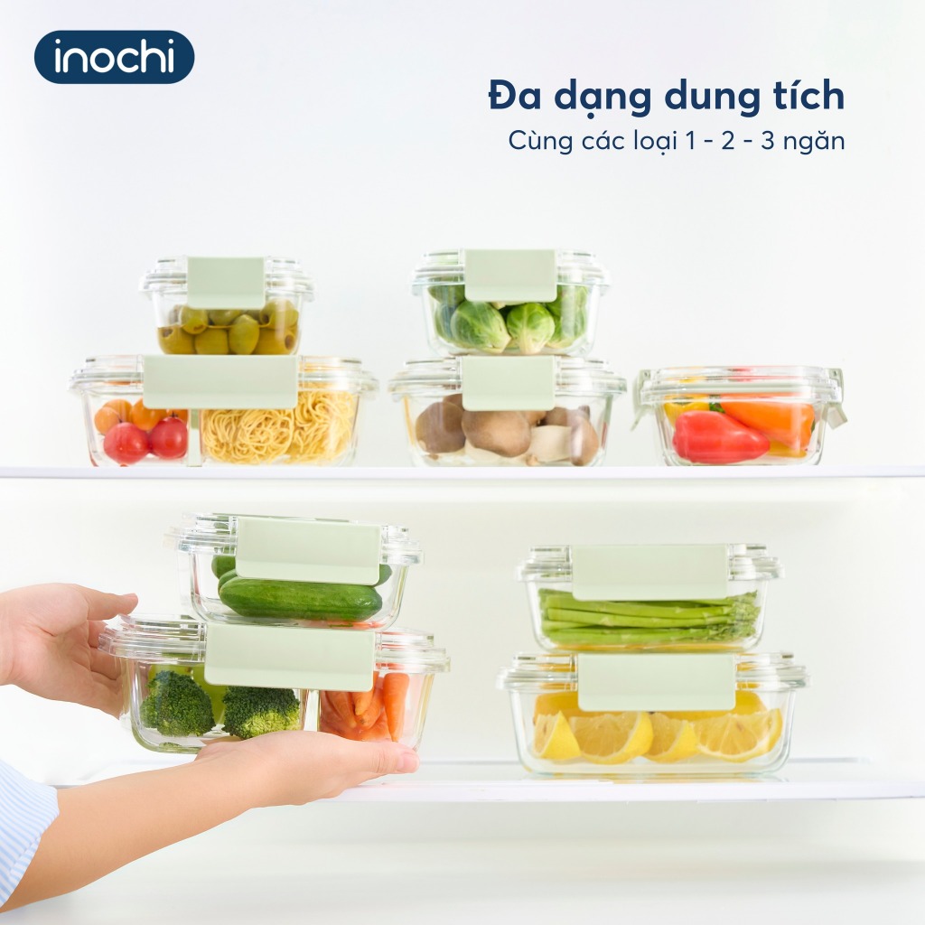 [MỚI VỀ] Hộp thuỷ tinh Nikko Valve INOCHI siêu xinh, chiu nhiệt tổt, nhiều dung tích tiện dụng