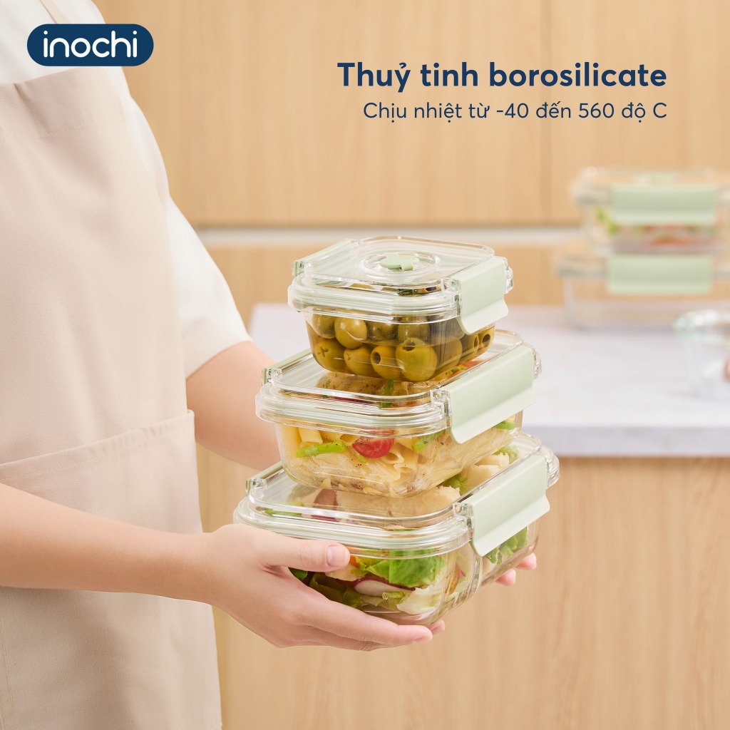 [MỚI VỀ] Hộp thuỷ tinh Nikko Valve INOCHI siêu xinh, chiu nhiệt tổt, nhiều dung tích tiện dụng