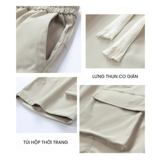 Quần short nam túi hộp, quần đùi chất kaki form dáng chuẩn chất mềm mịn thoáng mát S09