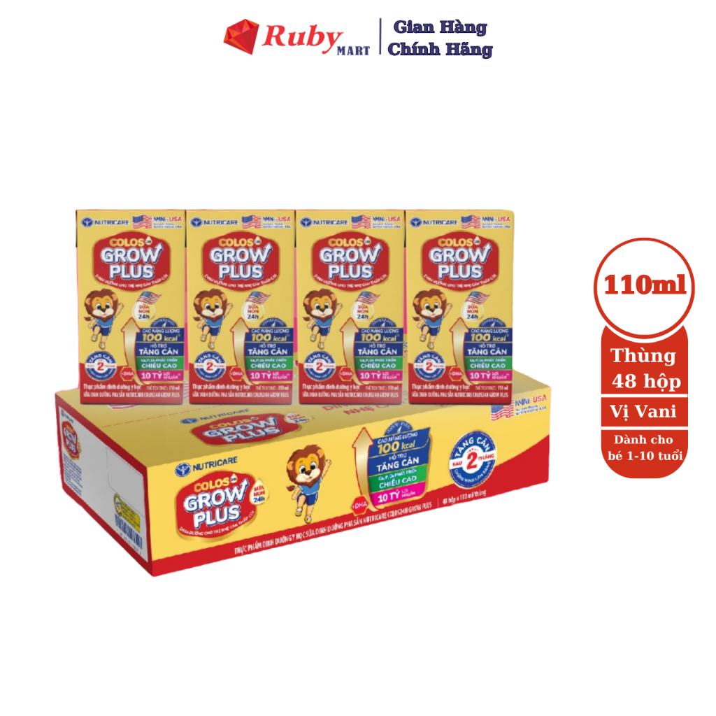 Sữa bột pha sẵn Nutricare Colos 24h Grow Plus phát triển toàn diện ...