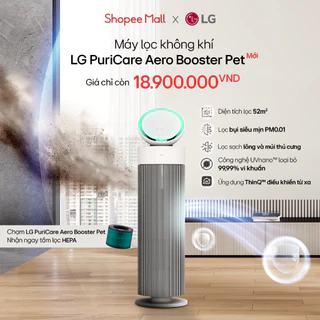 [Livestream] Máy lọc không khí LG PuriCare Aero Booster Pet - AS55GGSY0 - Hàng chính hãng