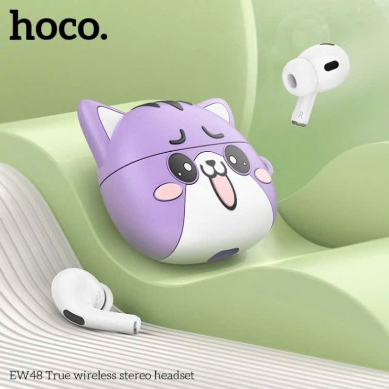 Tai nghe Bluetooth hoco EW48 thương hiệu hoco kiểu dáng hiện đại.
