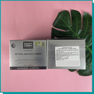 Kem Dưỡng Phục Hồi Hỗ Trợ Giảm Mụn & Trẻ Hóa - MartiDerm Platinum GF Vital Age Night Cream 50ml
