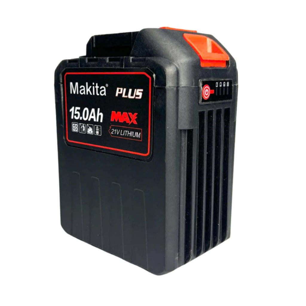 Pin Makita 30 Cell 21v - 15Ah Dung Lượng Cao, Chân Pin Phổ Thông 4cm, Có Đèn Báo Pin