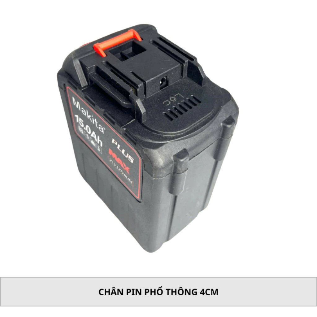 Pin Makita 30 Cell 21v - 15Ah Dung Lượng Cao, Chân Pin Phổ Thông 4cm, Có Đèn Báo Pin