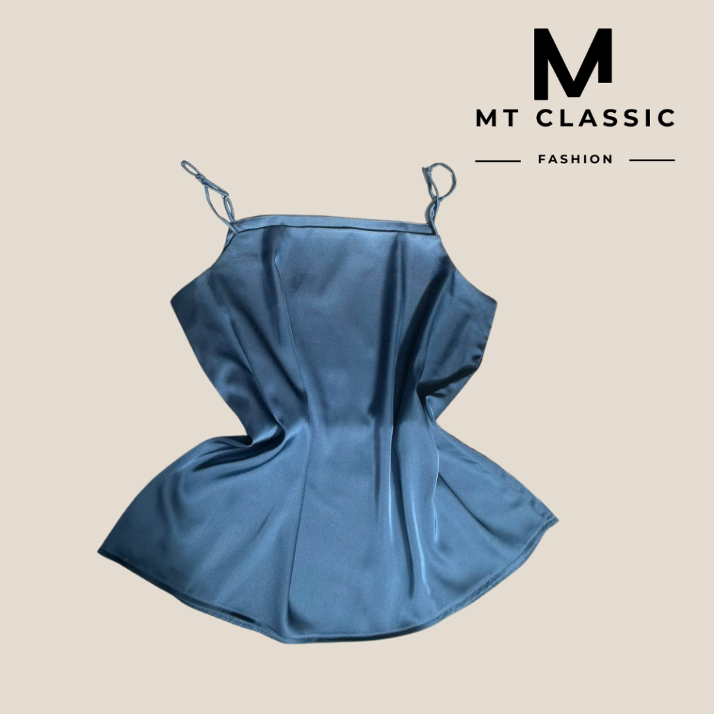 Áo hai dây lụa cao cấp, áo yếm vải lụa mặc bên trong chất lụa latin mềm mịn, áo có dây tăng đơ điều chỉnh - Mt classic
