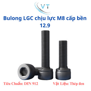 Combo 50 con bulong lục giác chìm đầu trụ cấp bền 12.9 M10 150mm-220mm