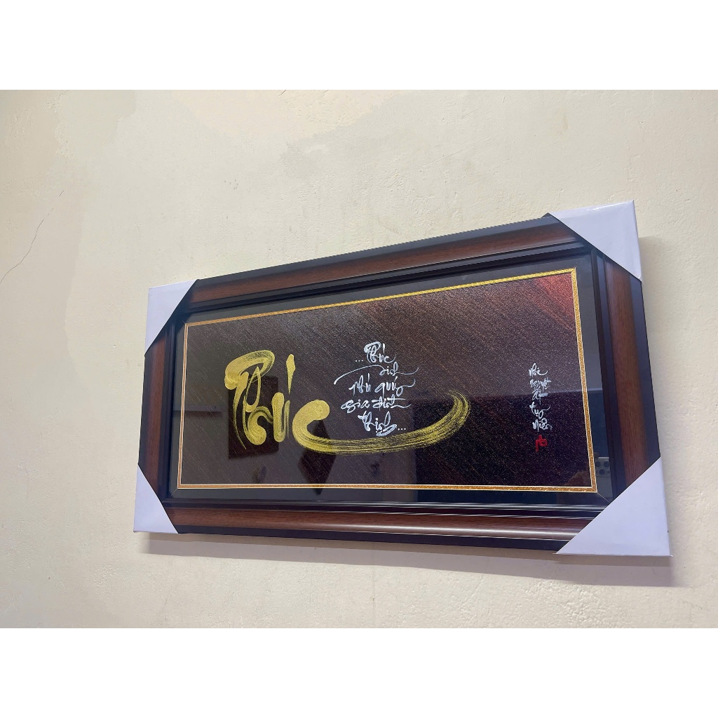Thư pháp chữ Phúc, bản ngang hoặc đứng sang trọng, Chữ viết tay thủ công.