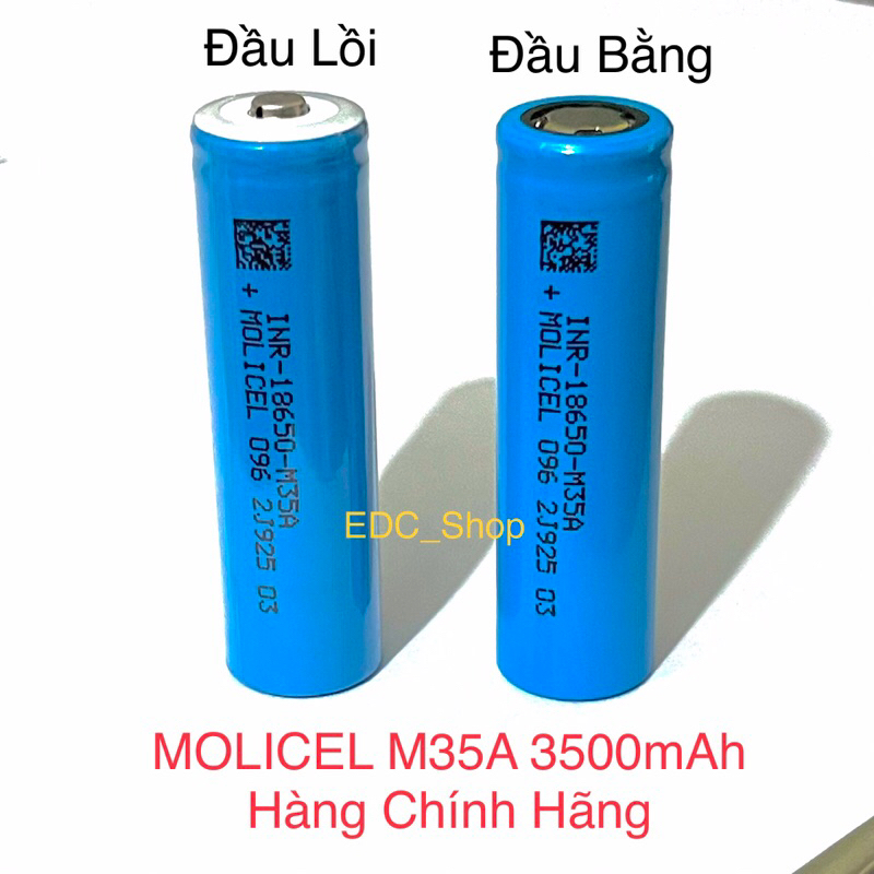 Pin sạc chính hãng Molicel M35A 18650 3500mah xả 10A 3,7v 4,2v Có Pin ...