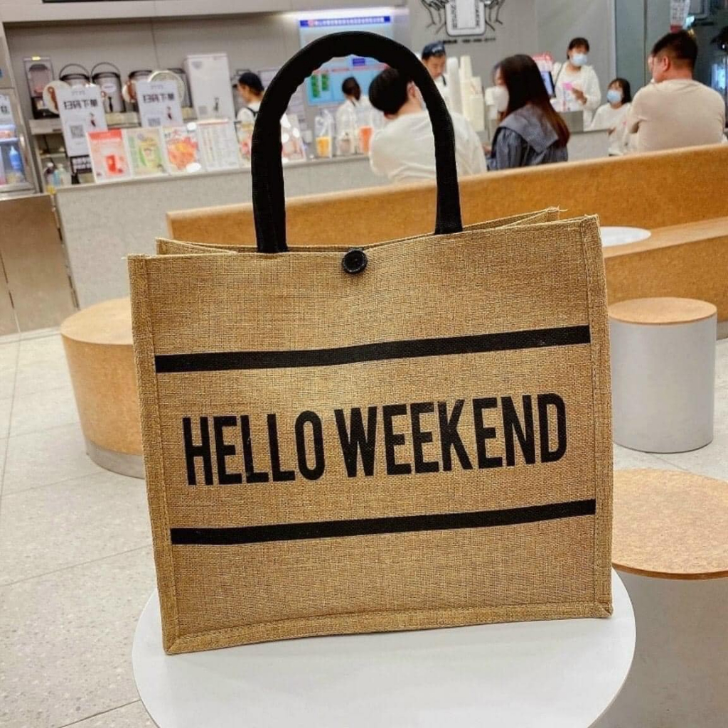 TÚI CÓI ĐI BIỂN HELLO WEEKEND, MERCI SIZE TO SIÊU ĐẸP