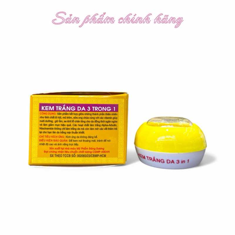 Kem Mủ Trôm Tân Gia Khang trắng da 3 trong 1 5gram