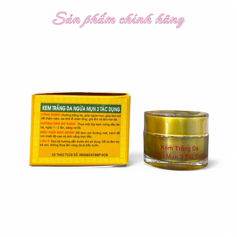 Kem Mủ Trôm Tân Gia Khang Trắng Da Ngừa Mụn 3 tác dụng 6gram