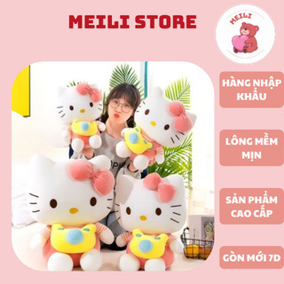 ( TẶNG QUÀ ĐÈN NGỦ CẮM )Gấu Bông Mèo Kitty Máy Ảnh, Hàng Cao Cấp Mềm Mịn Size 42cm MEILI STORE