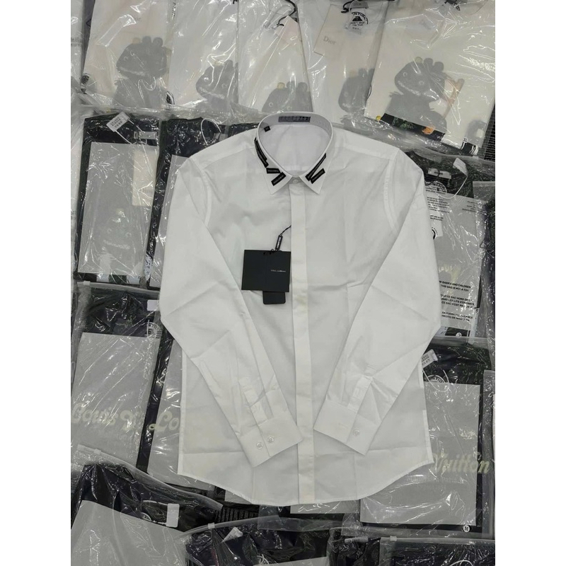 ⚡️[Hight Quality] Áo Sơ Mi Di1o Ga11ana Logo Appota Shirts - Điểm Nhấn Họa Tiết Đen Ở Cổ Tạo Vẻ Thanh Lịch Quý Phái