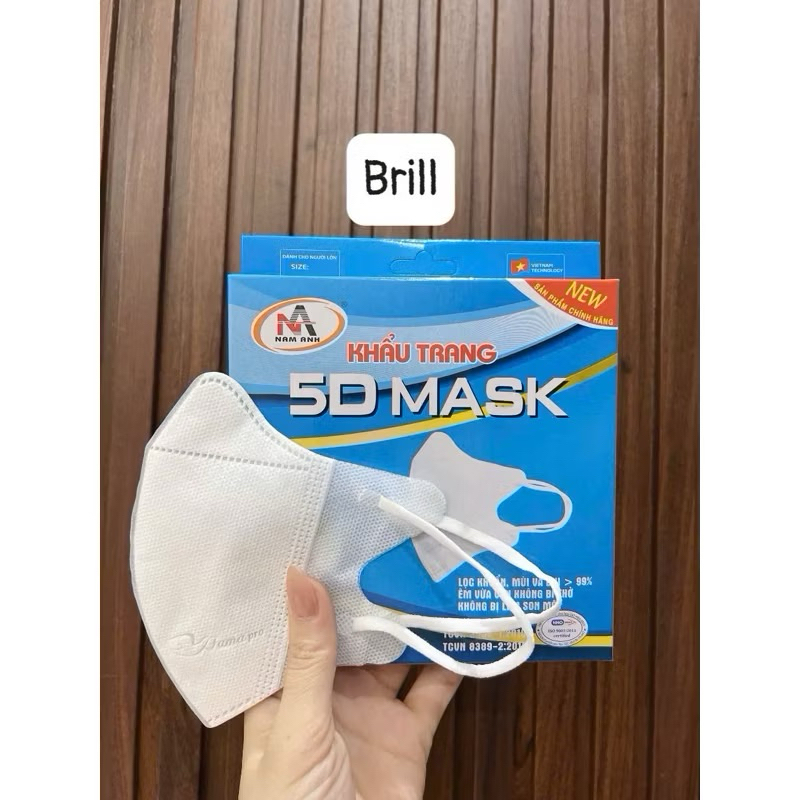 lẻ 1 hộp khẩu trang 5D (gồm 10 cái)