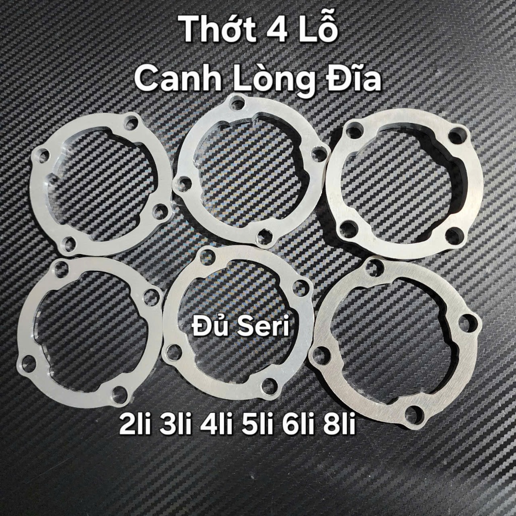 Thớt 4 lỗ canh lòng đĩa trước có đủ seri ( 2li 3li 4li 5li 6li 8li ...