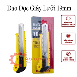 Dao Dọc Giấy Lưỡi 19mm Sắc Bén Chống Rỉ Siêu Rẻ