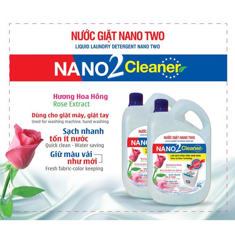Nước giặt Suzy Nano One 4kg - làm sạch bằng công nghệ Nano - siêu sạch, kháng khuẩn quần áo, nước giặt thiên nhiên.