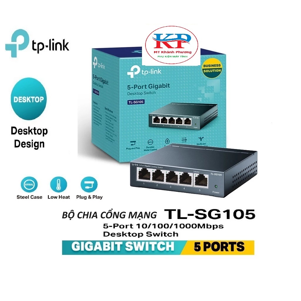 Bộ chia mạng Lan 5 Cổng RJ45 Gigabit TPLink LS105G 10/100/1000Mbps, Bộ ...