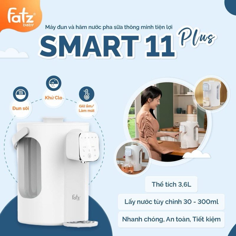 Ảnh Máy đun và hâm nước pha sữa thông minh tiện lợi Smart 11 Plus FATZBABY FB3835HB 2