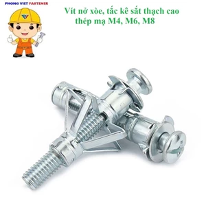 Vít nở xòe kim loại, M4, M6, M8 tắc kê nở kim loại, bulong nở kim loại, tắc kê sắt thạch cao M4, M6, M8