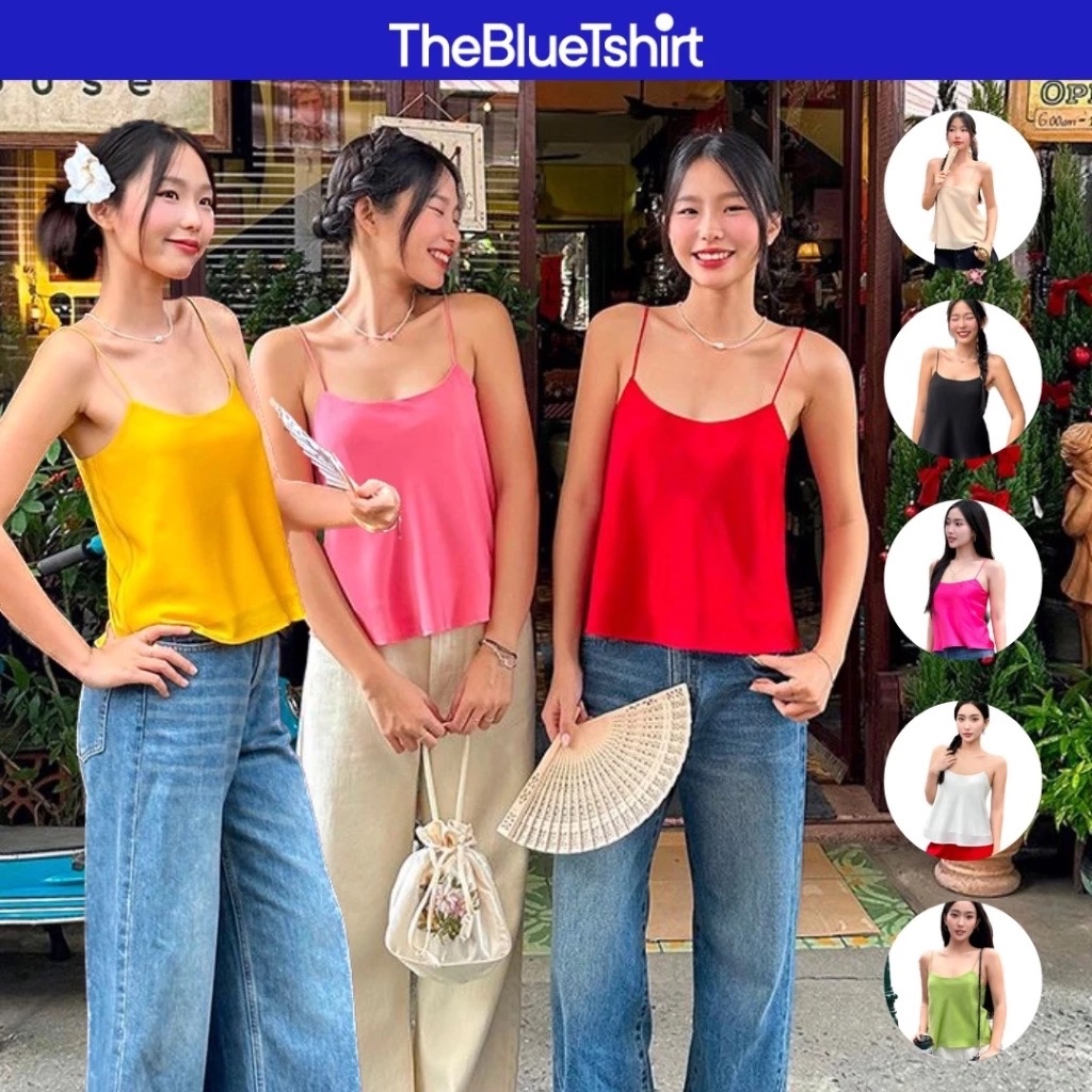 Ảnh TheBlueTshirt - Áo lụa hai dây 2 lớp cho nữ - Daily Cami Top - Women 1