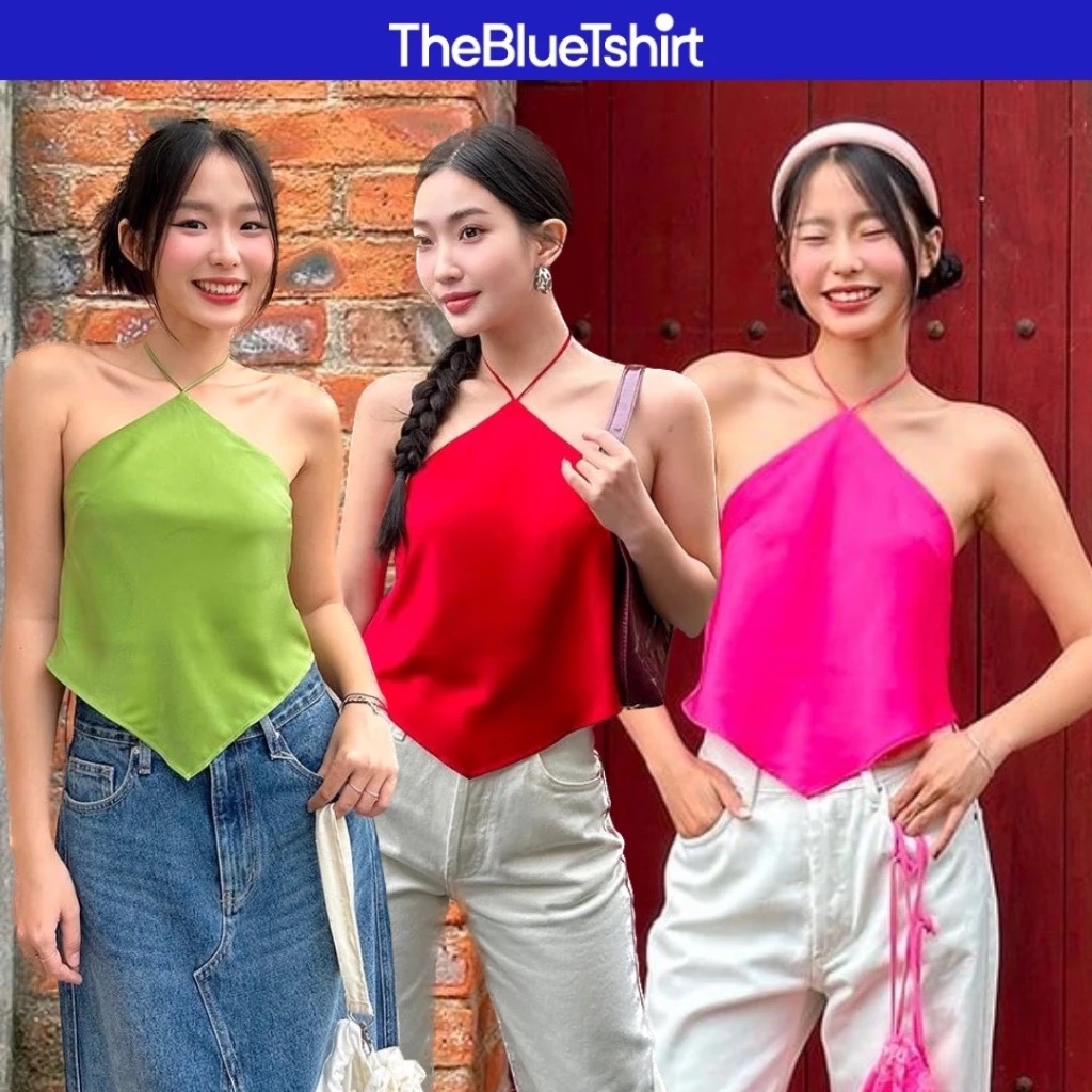 Ảnh TheBlueTshirt - Áo yếm lụa Đào cột dây hở lưng - Women 1