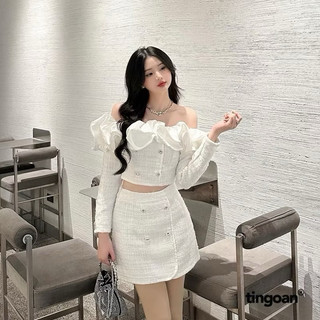 ÁO TWEED TRỄ VAI PRETTY SNOW TI NGOAN (NEWTAG)