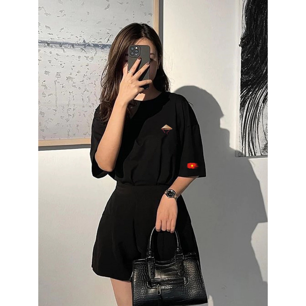 [ÁO THUN NÓN LÁ] Áo Thun Oversize Form Rộng Nam Nữ Việt Nam Độc Lập Chất Liệu Cotton 100% 250 GSM Thoáng Mát