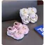 Dép sandal quai hậu đính thỏ nơ voan cho bé gái từ 1-4 tuổi ShinHome