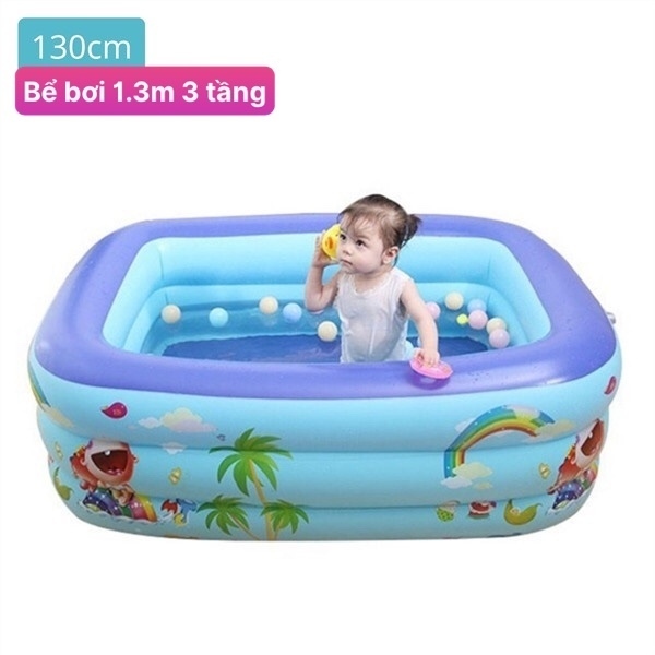 Hỏa tốc Bể bơi cho bé phao bơi cho bé hồ bơi cho bé bơm hơi mini gấp gọn lớn to giá rẻ 1m2 1m3 1m5 1m8 2m1 2m6 3m