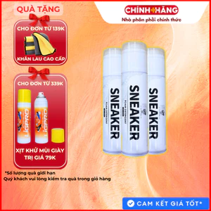 Bình xịt vệ sinh giày Sneaker 300ml Có nắp bàn chải cao cấp Bọt tuyết giặt khô tẩy trắng giày không phai màu giày