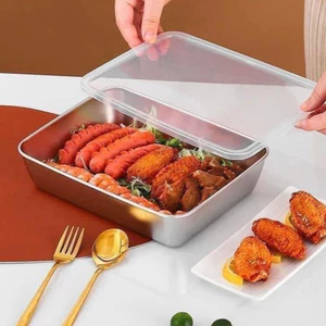 SET 5 HỘP INOX ĐỰNG THỰC PHẨM CÓ NẮP ĐẬY TIỆN LỢI