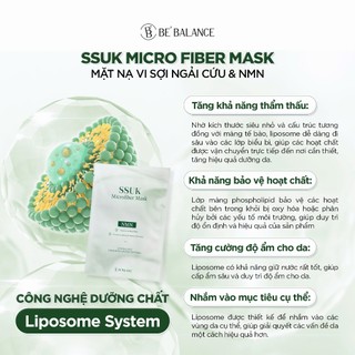 Mặt Nạ Vải Vi Sợi Ngải Cứu Be'Balance SSUK MICRO FIBER MASK