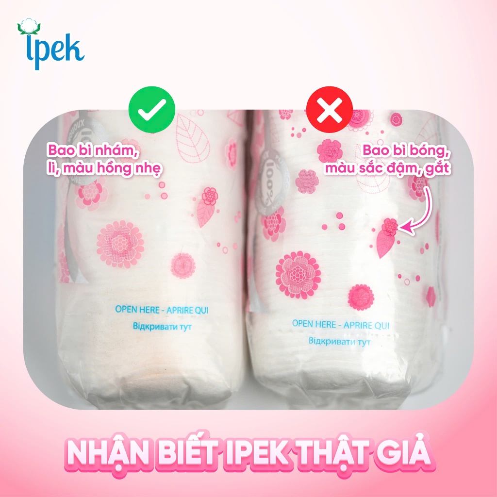 Ảnh Combo 2 bông tẩy trang ipek thổ nhĩ kỳ 150 miếng 100% tự nhiên cao cấp 4